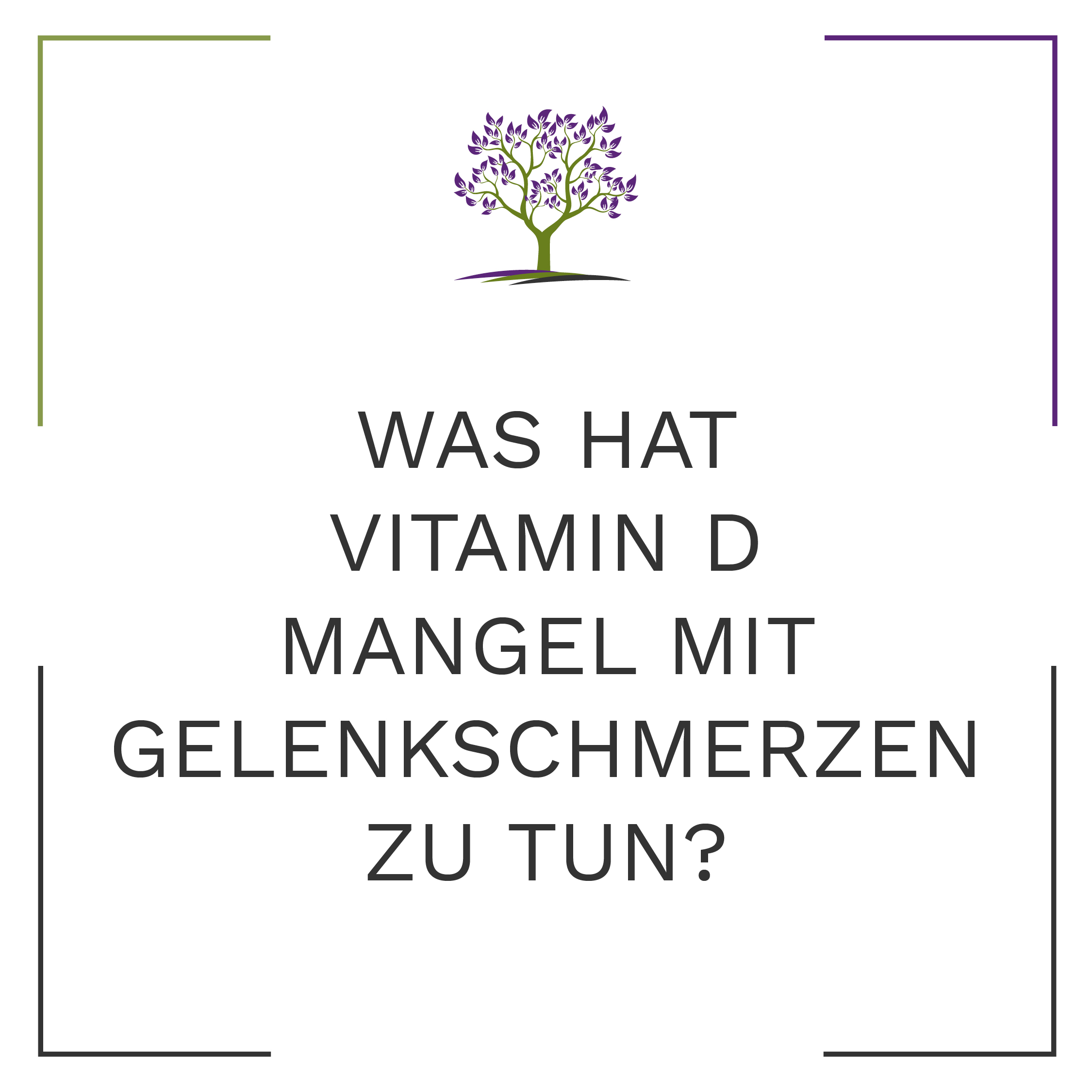 Gelenkschmerzen – Auswirkungen durch Vitamin D Mangel